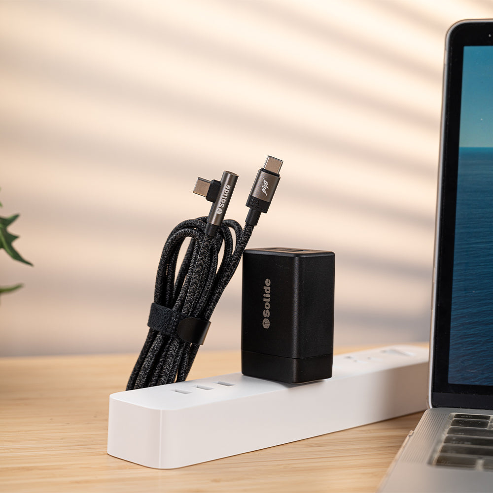 L型耐彎折編織傳輸線 USB-C to USB-C 160cm