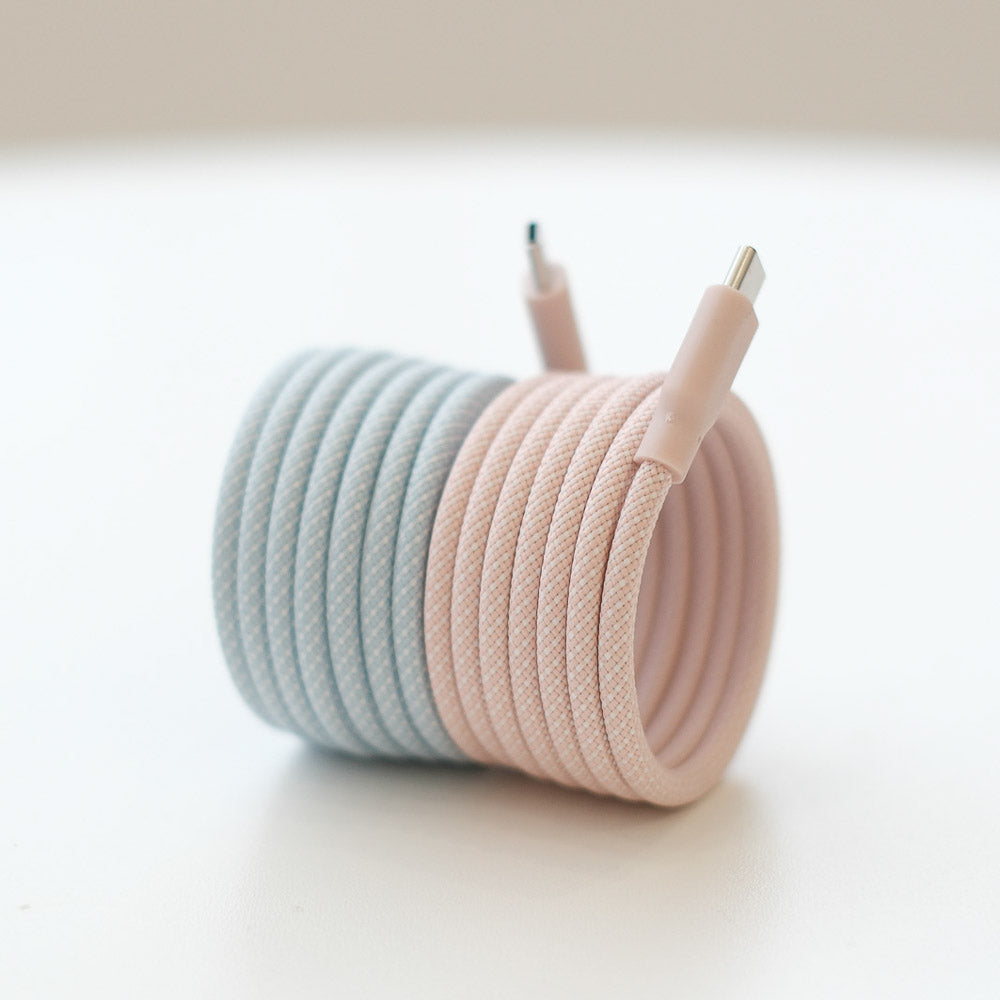 Easy Cable 磁吸收納編織快充線 USB-C to USB-C 1m