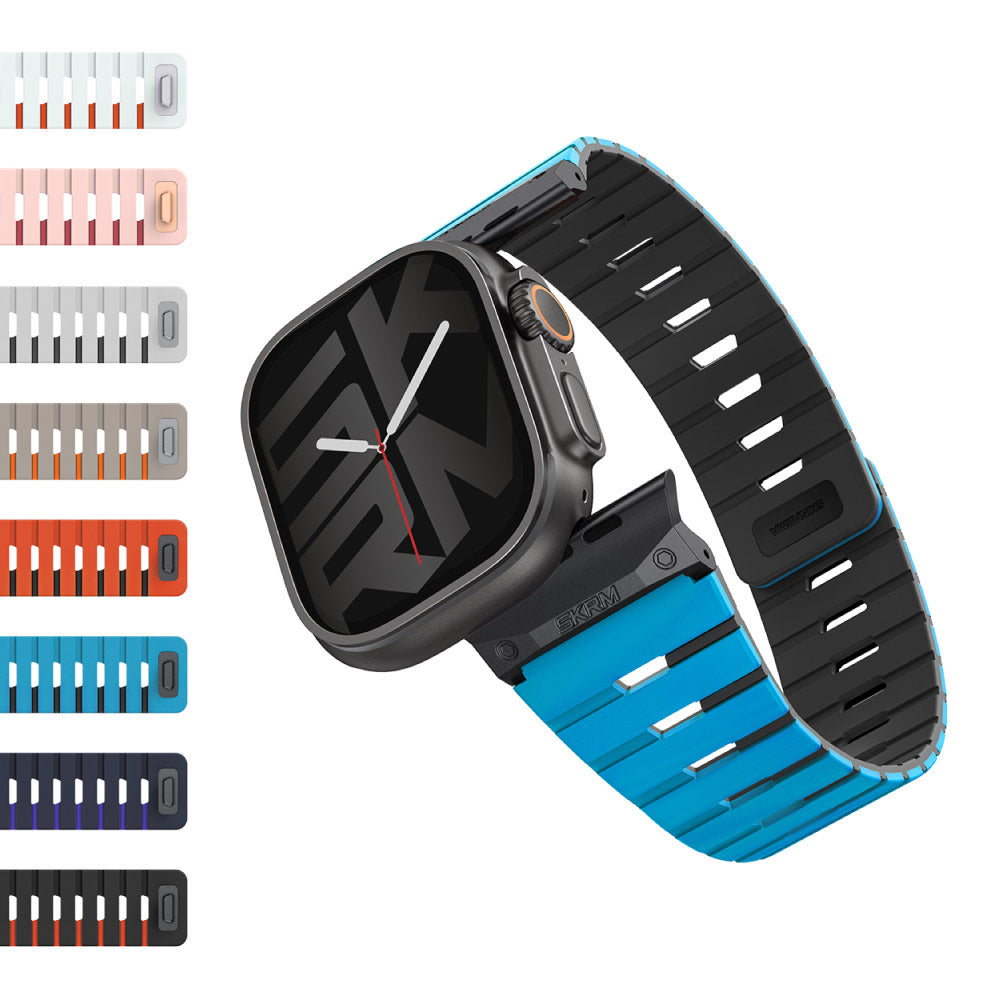 Gemini Apple Watch 雙色矽膠磁吸錶帶