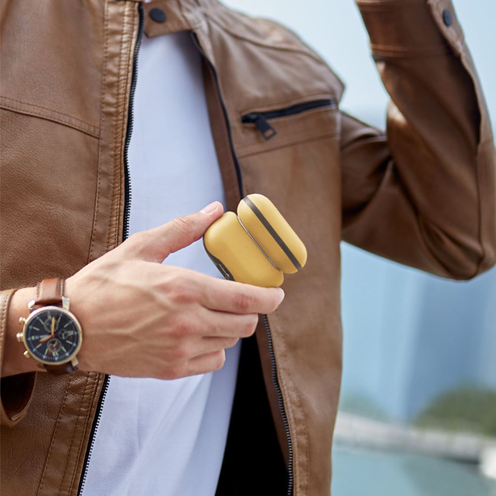 Lyden Ds 耐刮皮革收納保護套 附掛繩 AirPods Pro 第2代 (2022)