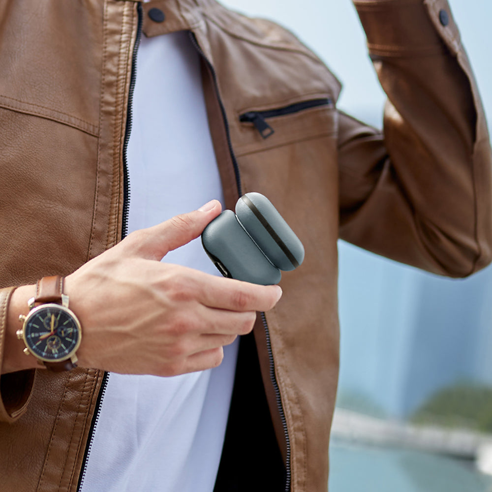 Lyden Ds 耐刮皮革收納保護套 附掛繩 AirPods Pro 第2代 (2022)