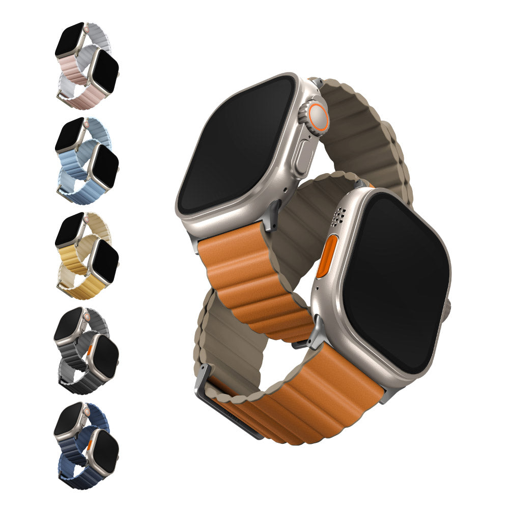 盒損福利品 - Revix PE Apple Watch 雙色矽膠真皮錶帶