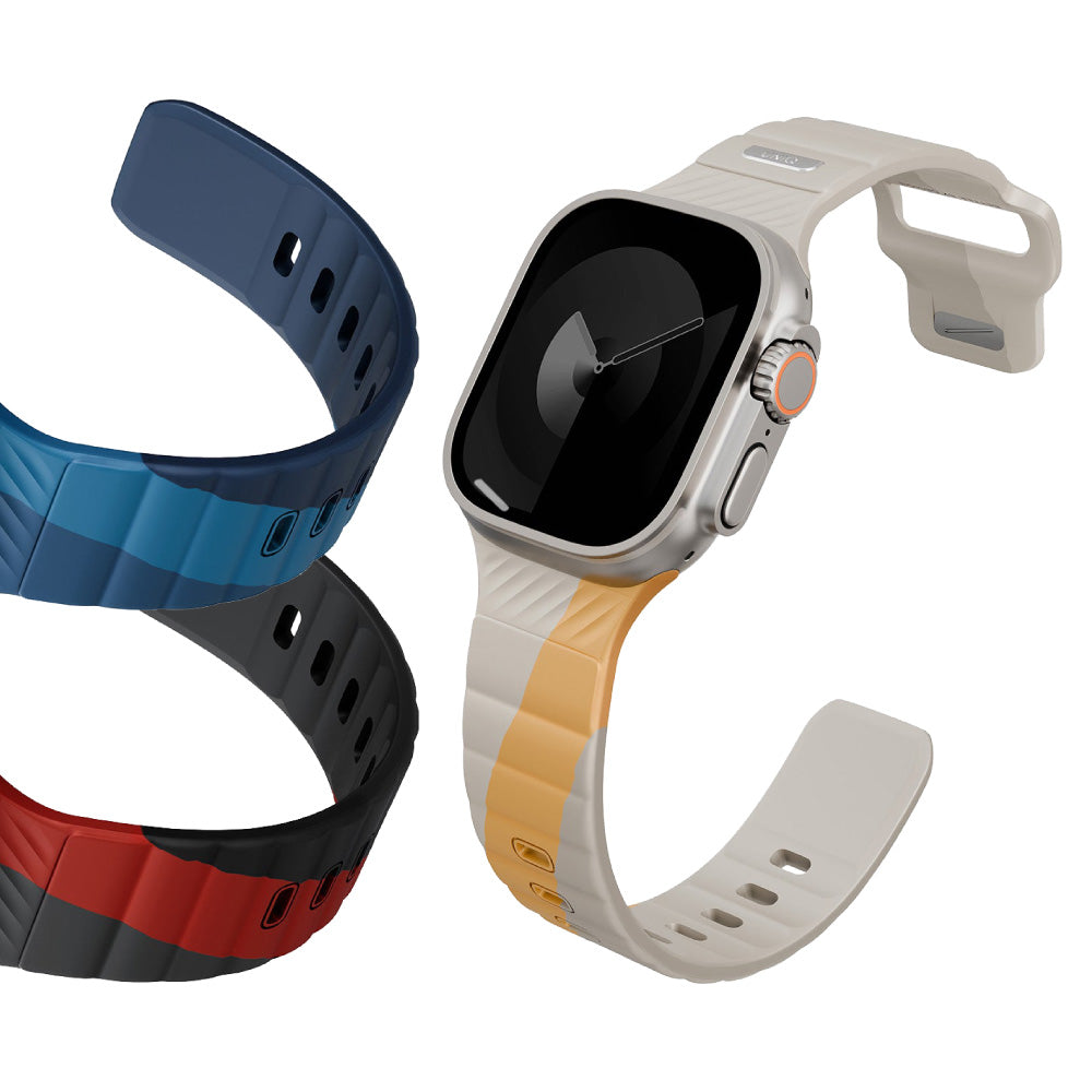 Stride DE Apple Watch 防水FKM橡膠不鏽鋼高質感錶帶