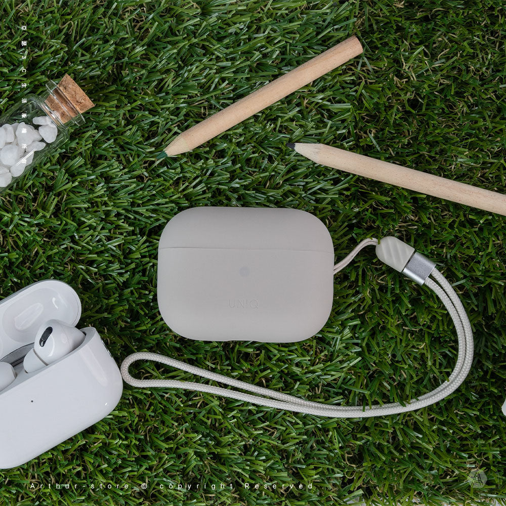 Lino 素色簡約液態矽膠藍牙耳機保護套(附掛繩) AirPods Pro 第2代