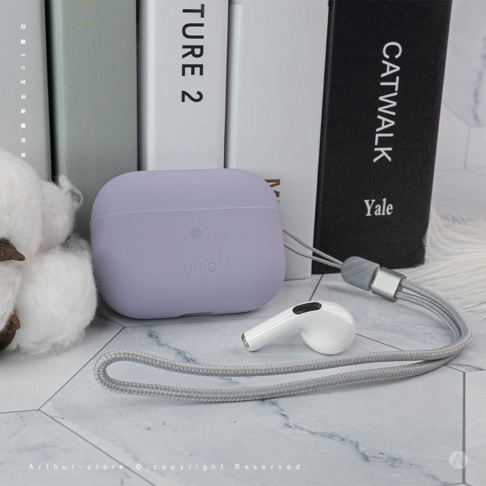Lino 素色簡約液態矽膠藍牙耳機保護套(附掛繩) AirPods Pro 第2代