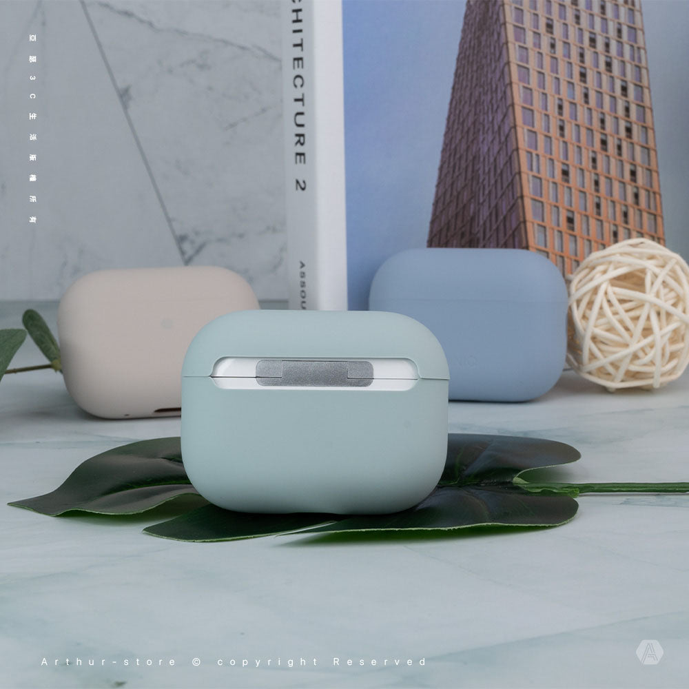 Lino 素色簡約液態矽膠藍牙耳機保護套(附掛繩) AirPods Pro 第2代