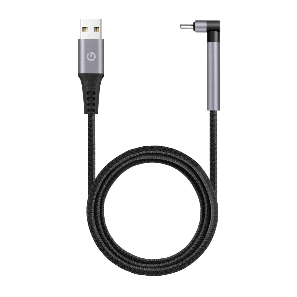 Alutough L型可移動雙彎頭編織抗菌充電線 Lightning to USB-A 1.5M