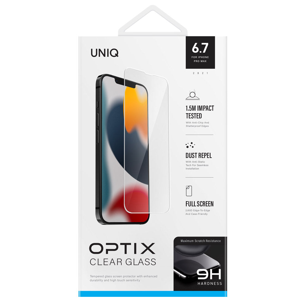 OPTIX Clear 滿版高清透9H玻璃保護貼 iPhone 13 / Pro / Max