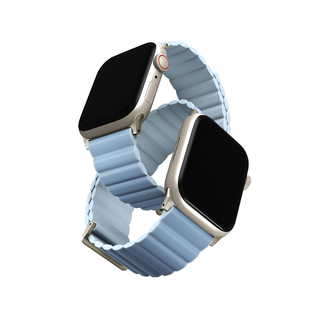 盒損福利品 - Revix PE Apple Watch 雙色矽膠真皮錶帶