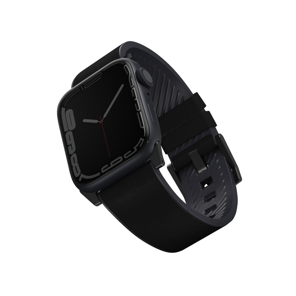 盒損福利品 - Straden Apple Watch 防潑水皮革矽膠錶帶