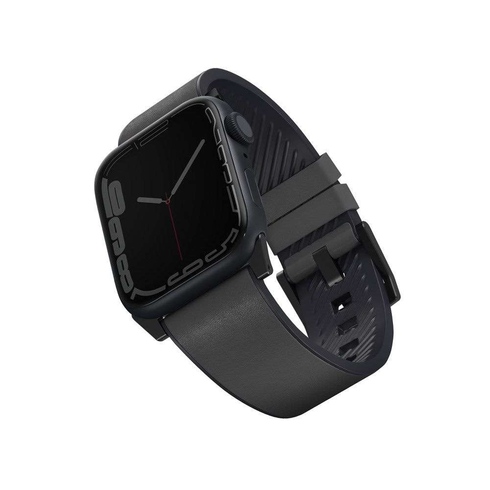 盒損福利品 - Straden Apple Watch 防潑水皮革矽膠錶帶