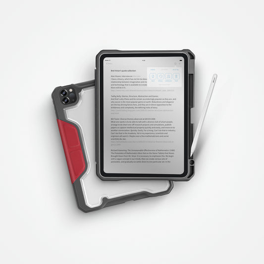 Trexa 抗菌磁吸帶筆槽透明平板保護套 iPad Pro 11吋 (2021) (盒損福利品/功能正常)
