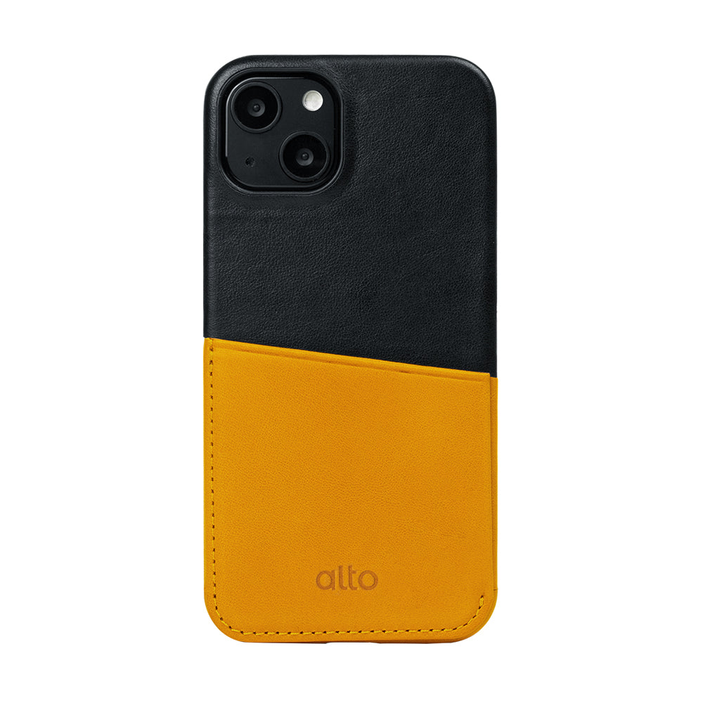 Metro 插卡式皮革手機殼 焦糖棕/渡鴉黑 iPhone 13 / Pro / Max