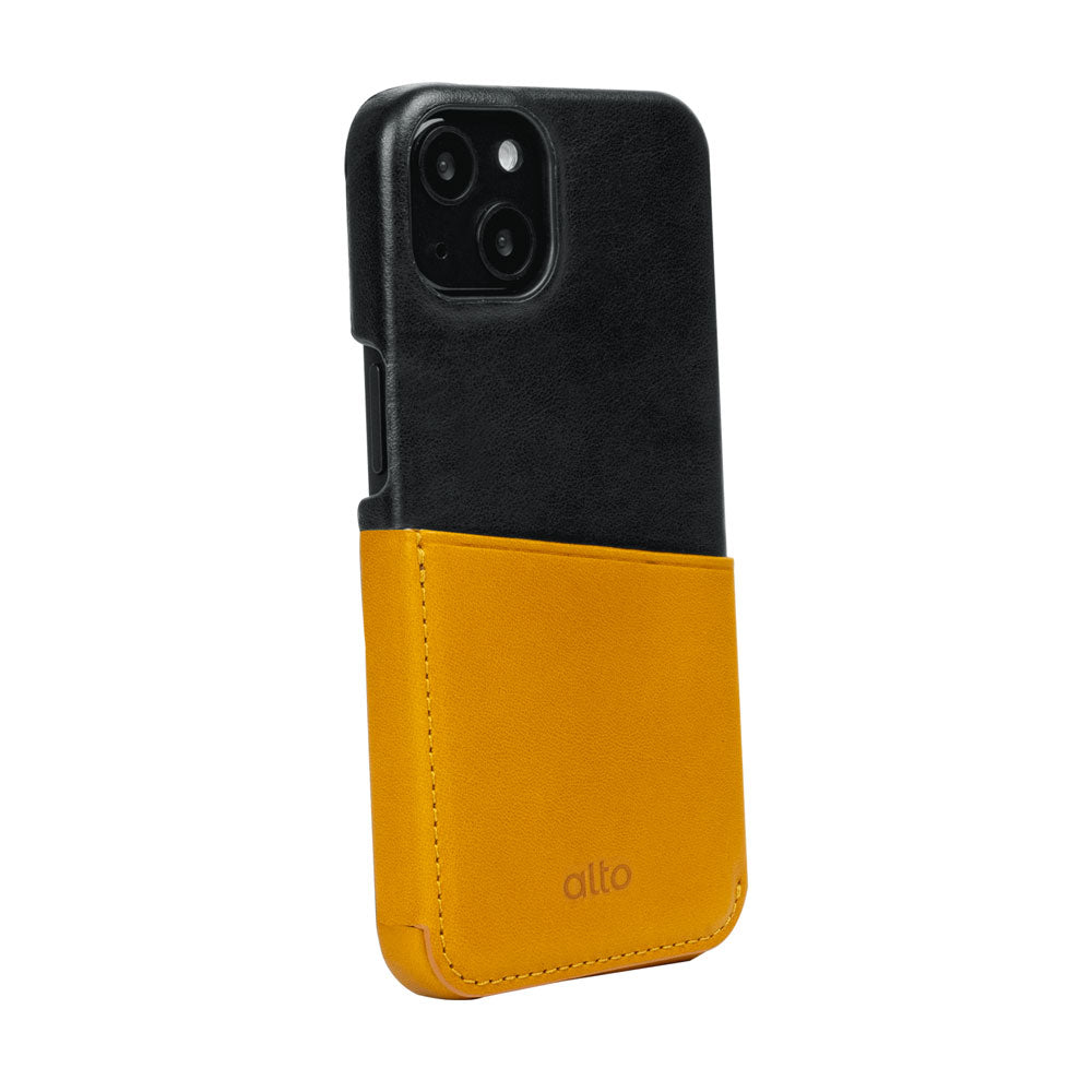 Metro 插卡式皮革手機殼 焦糖棕/渡鴉黑 iPhone 13 / Pro / Max