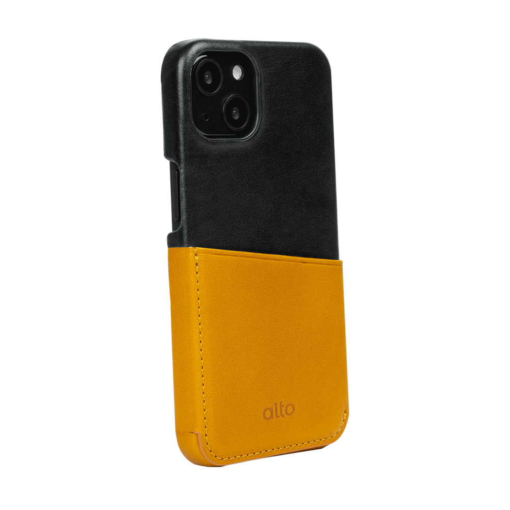 Metro 插卡式皮革手機殼 焦糖棕/渡鴉黑 iPhone 13 / Pro / Max