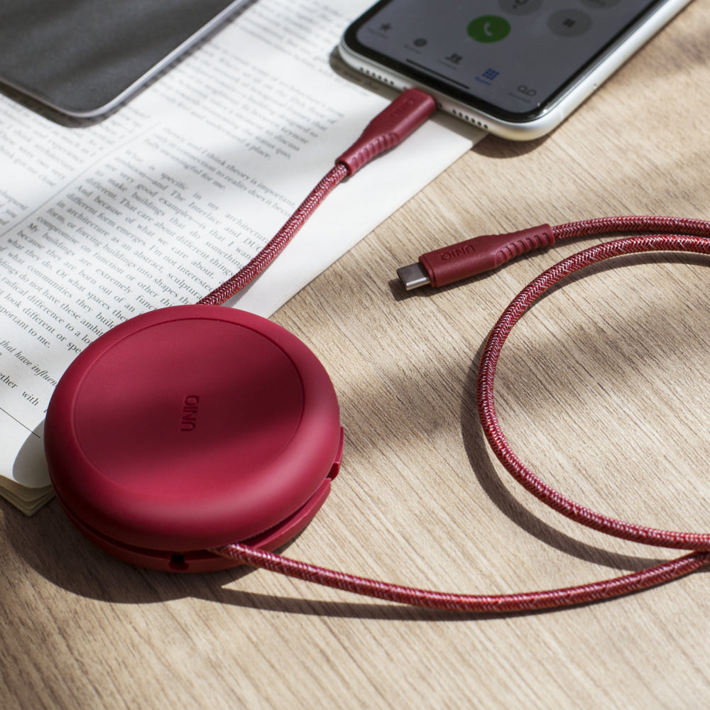 Halo MFI認證快充編織傳輸線 Lightning to USB-C 1.2M (附收納盒)