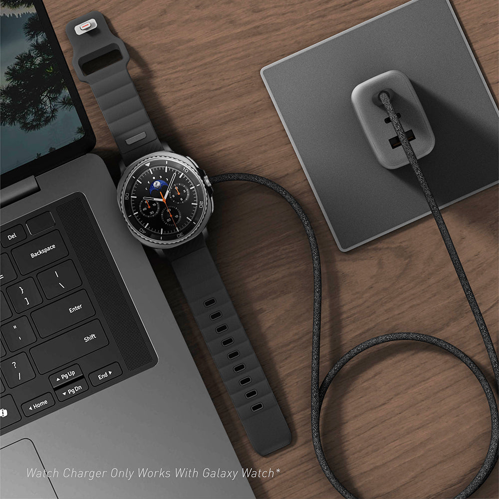 ENERGEA 新加坡 Flow Duo USB-C to USB-C+Samsung Watch 二合一手錶充電線 1.5M