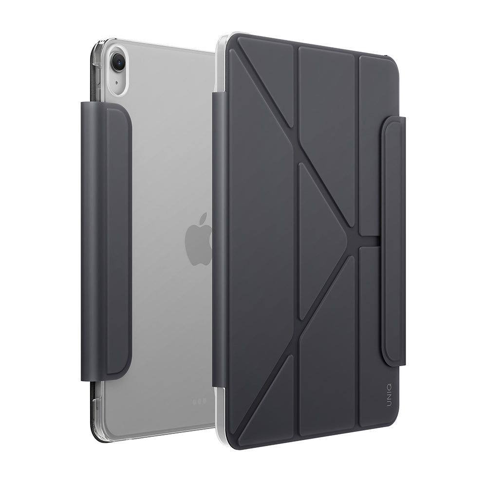 UNIQ 新加坡 Camden Lite 磁吸設計帶筆槽多功能極簡透明保護套 iPad 11吋 (A16/第10代共用) iPad 11吋 (A16 第10代共用) 深灰色 ｜亞瑟3C生活