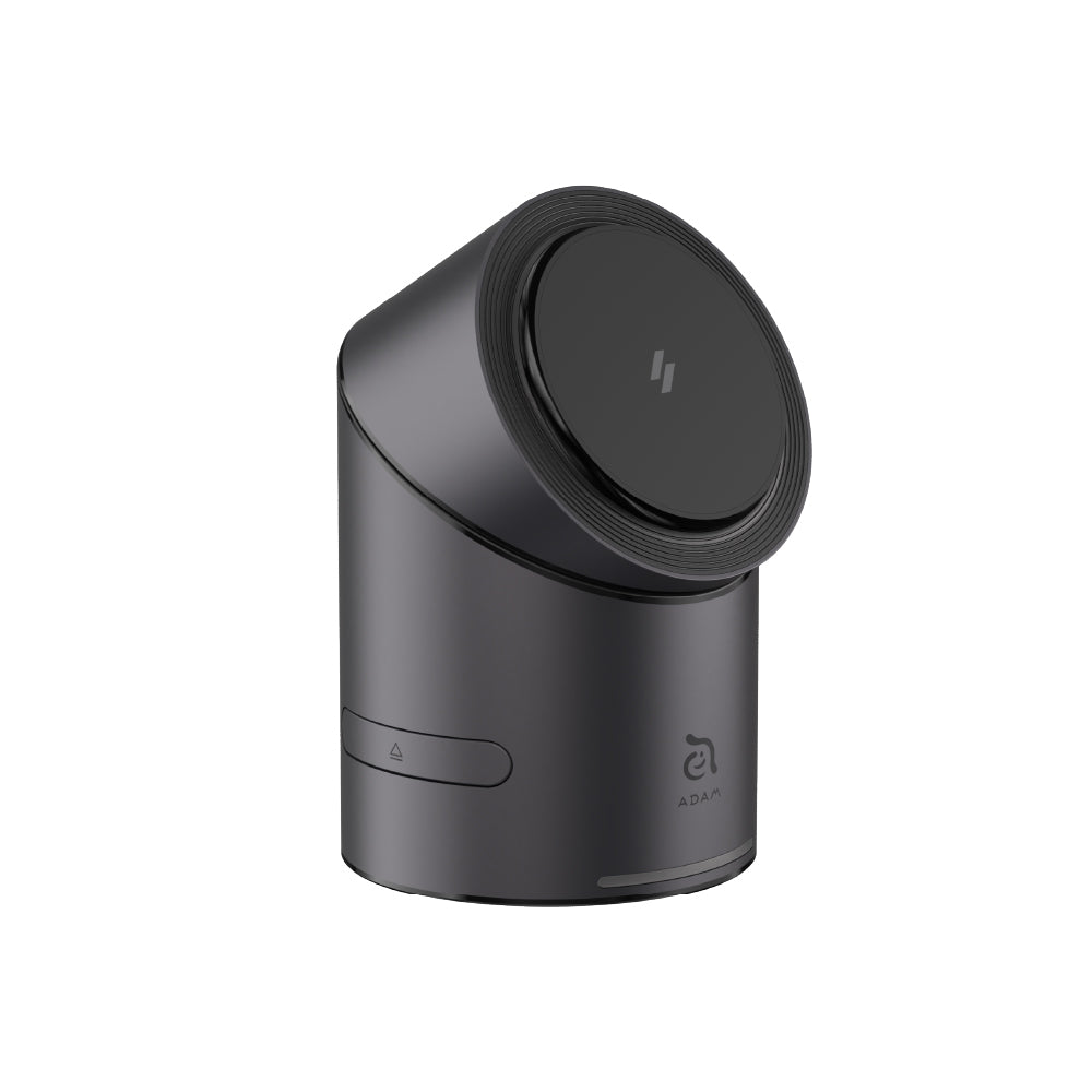 Mag Tube Qi2 圓柱體智慧型三合一旅行磁吸無線充電座 灰色