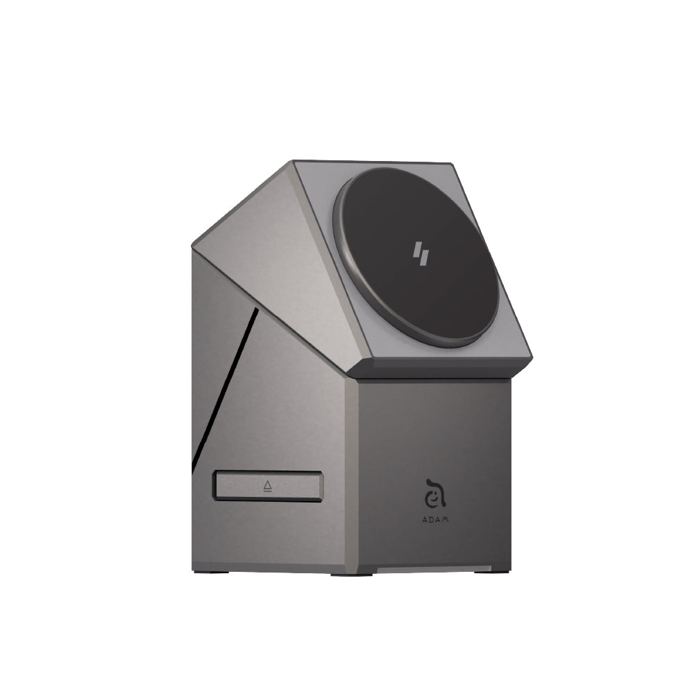 Mag Qube Qi2 立方體智慧型三合一旅行磁吸無線充電座 鈦色