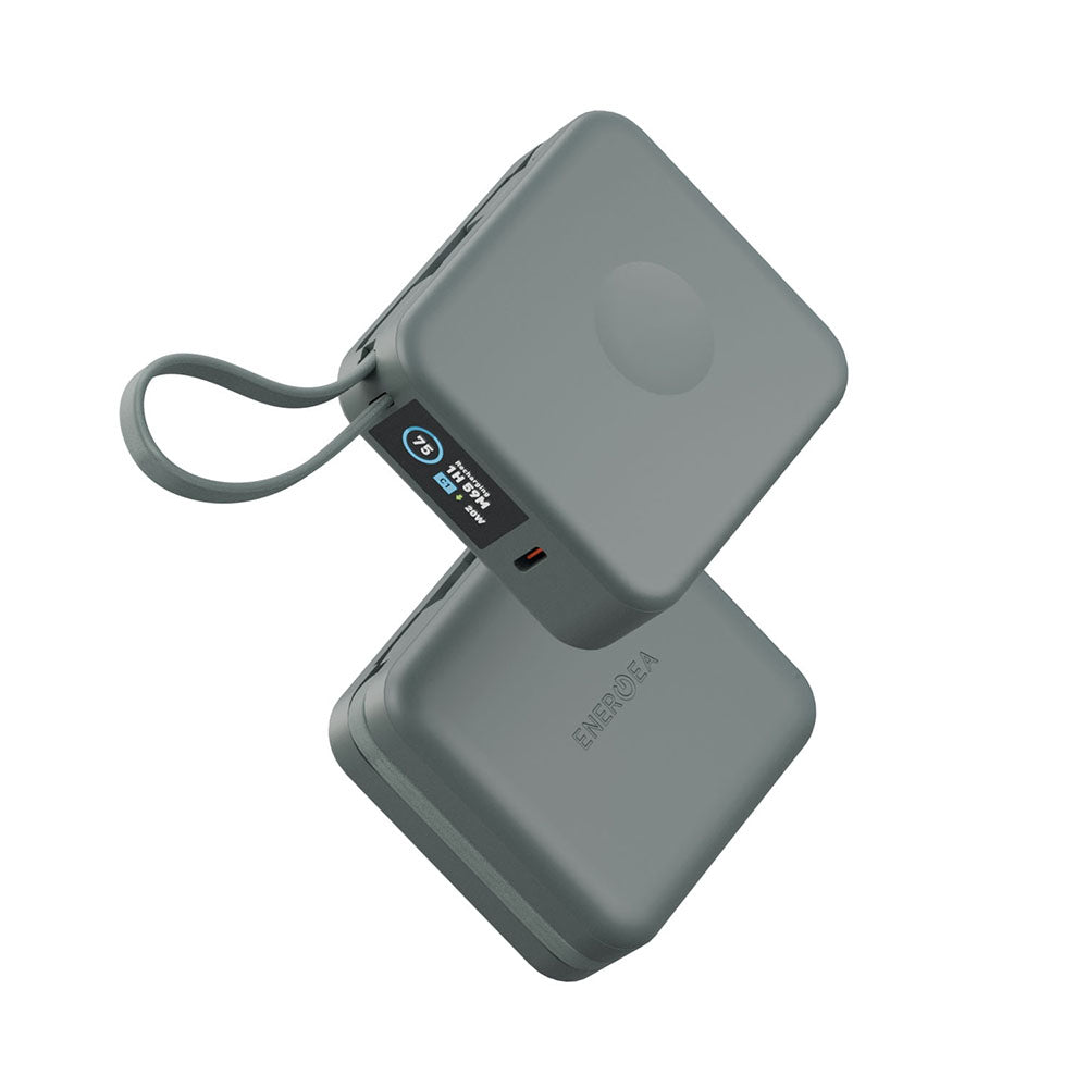 MagPac Mini+10000mAh 磁吸帶線行動電源 USB-C to USB-C｜WH 標示