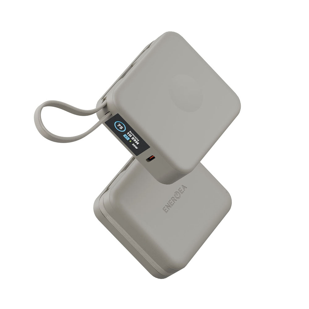 MagPac Mini+10000mAh 磁吸帶線行動電源 USB-C to USB-C｜WH 標示
