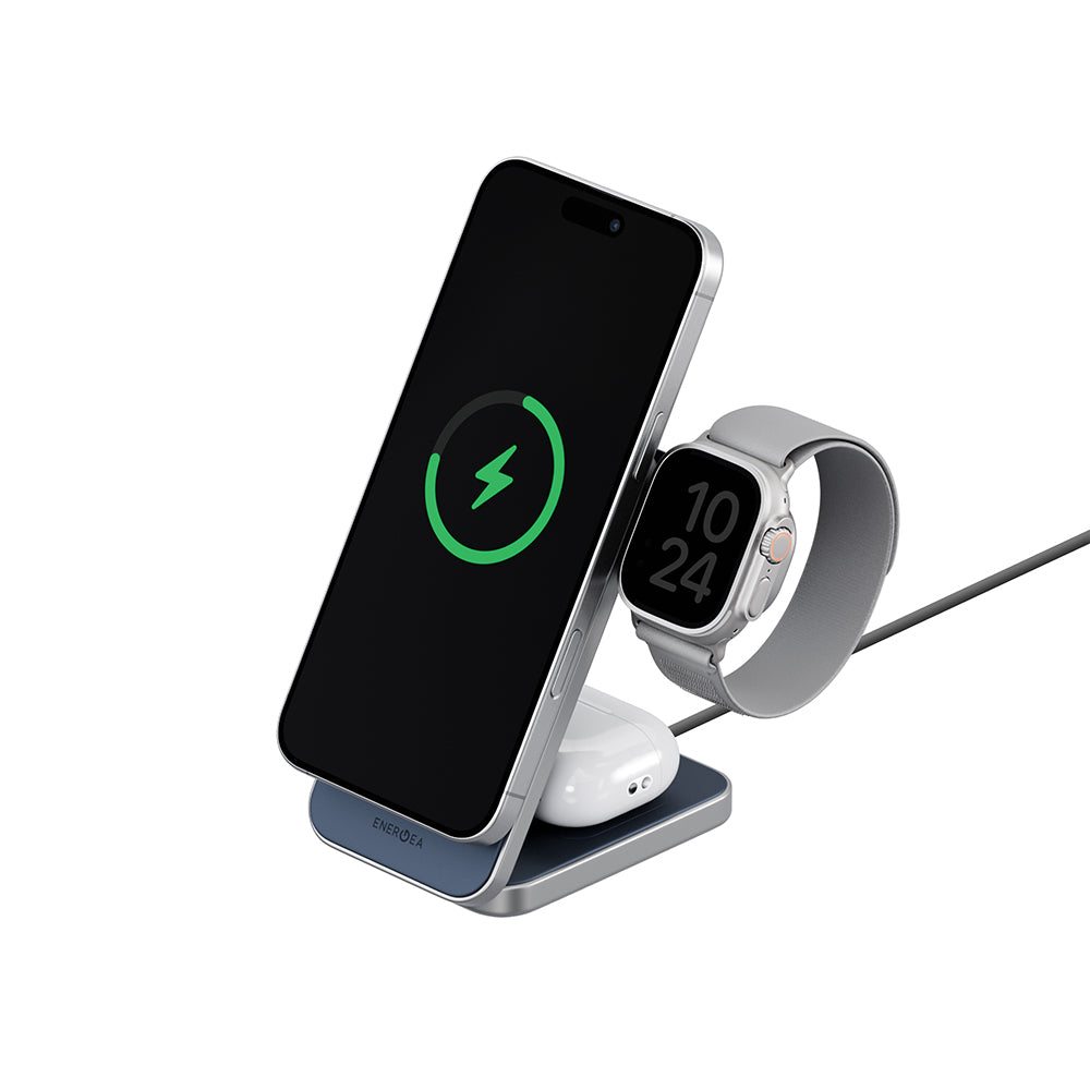 Magtrio Plus 三合一 Qi2折疊磁吸無線充電座