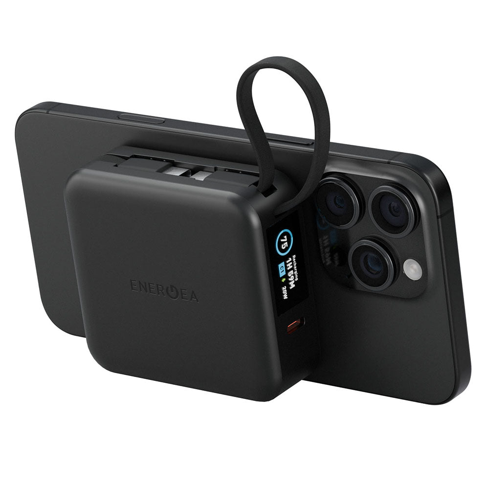 MagPac Mini+10000mAh 磁吸帶線行動電源 USB-C to USB-C｜WH 標示