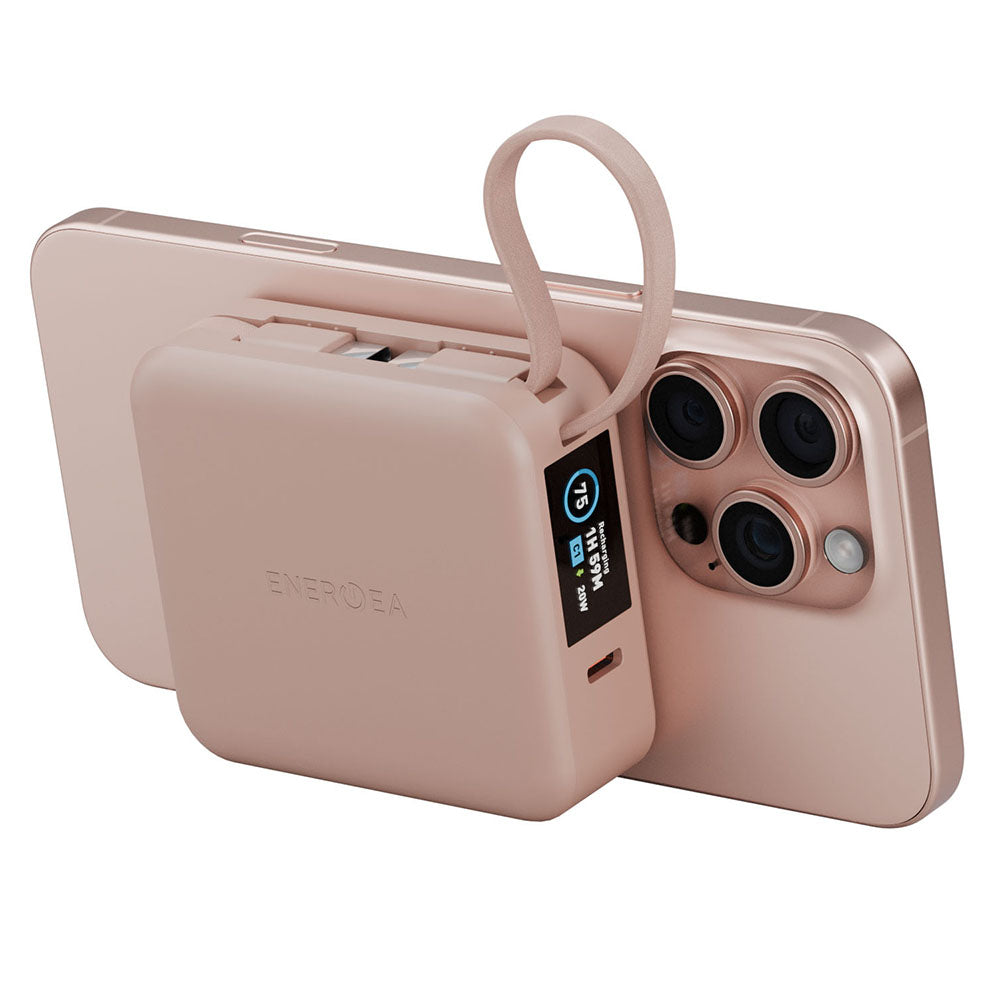 MagPac Mini+10000mAh 磁吸帶線行動電源 USB-C to USB-C｜WH 標示