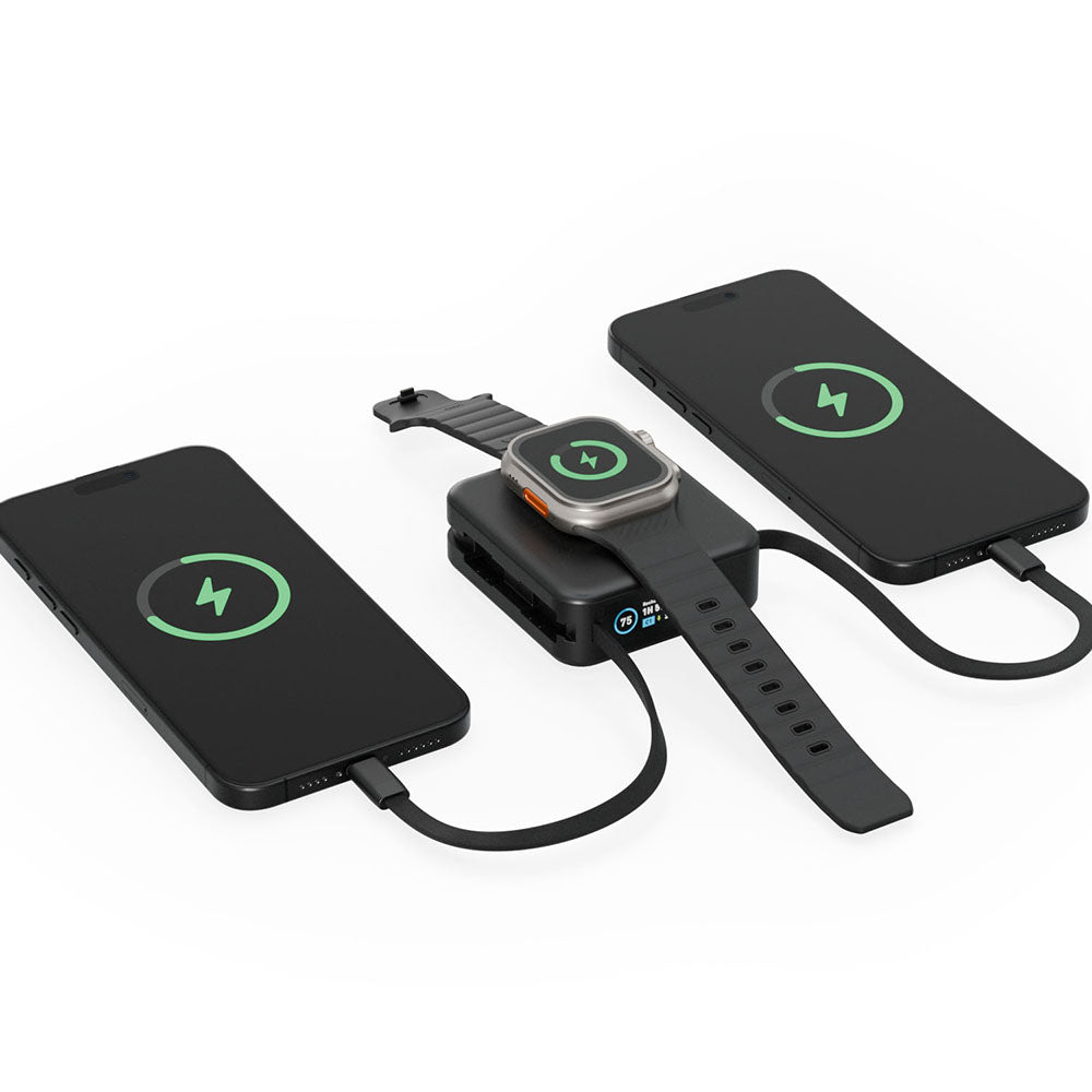 MagPac Mini+10000mAh 磁吸帶線行動電源 USB-C to USB-C｜WH 標示