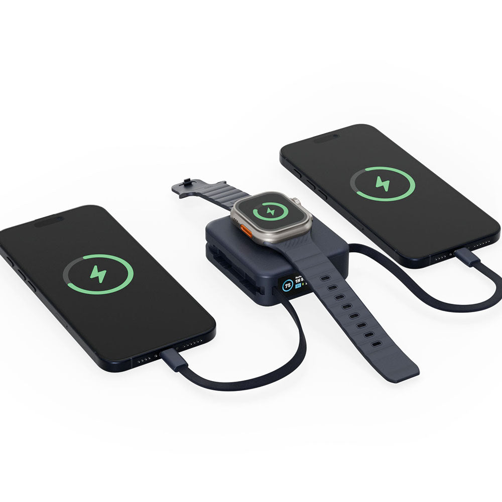 MagPac Mini+10000mAh 磁吸帶線行動電源 USB-C to USB-C｜WH 標示