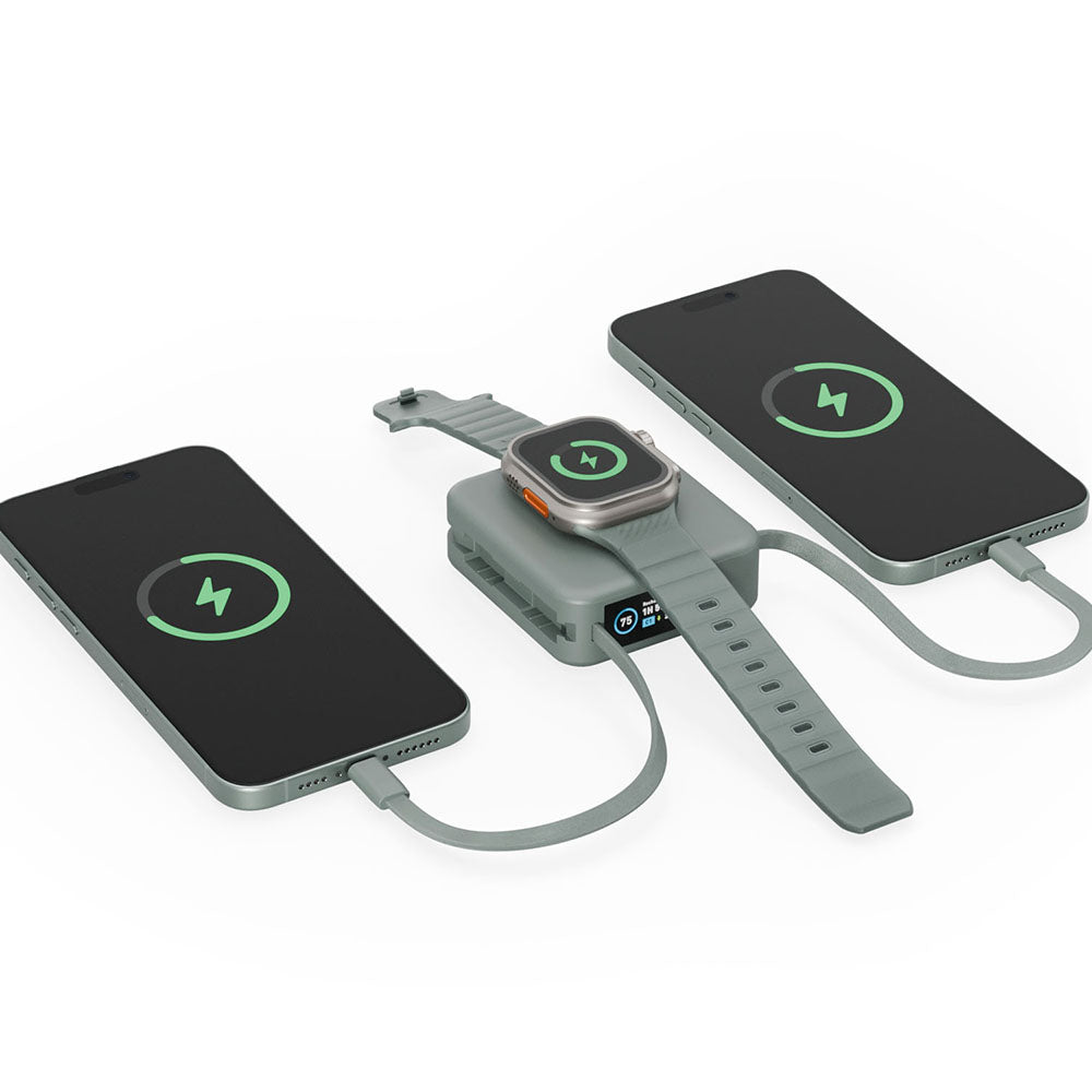 MagPac Mini+10000mAh 磁吸帶線行動電源 USB-C to USB-C｜WH 標示