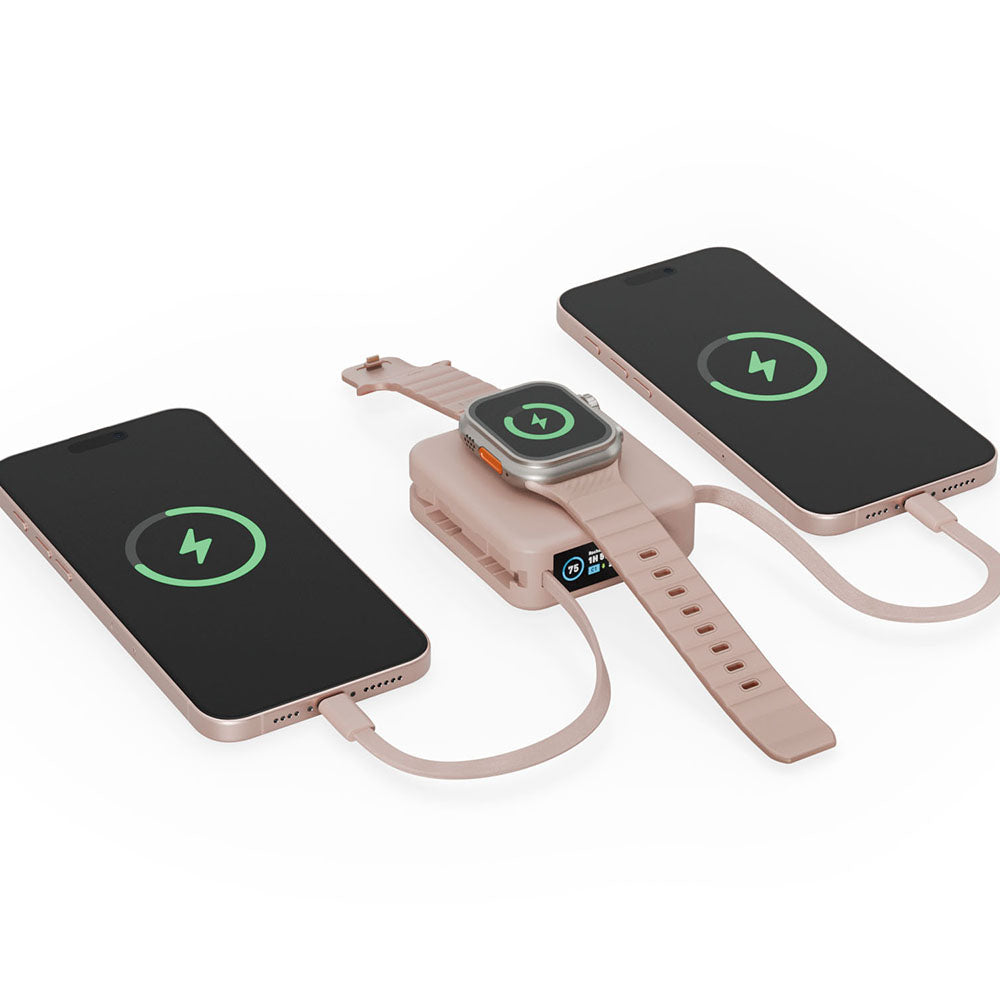 MagPac Mini+10000mAh 磁吸帶線行動電源 USB-C to USB-C｜WH 標示