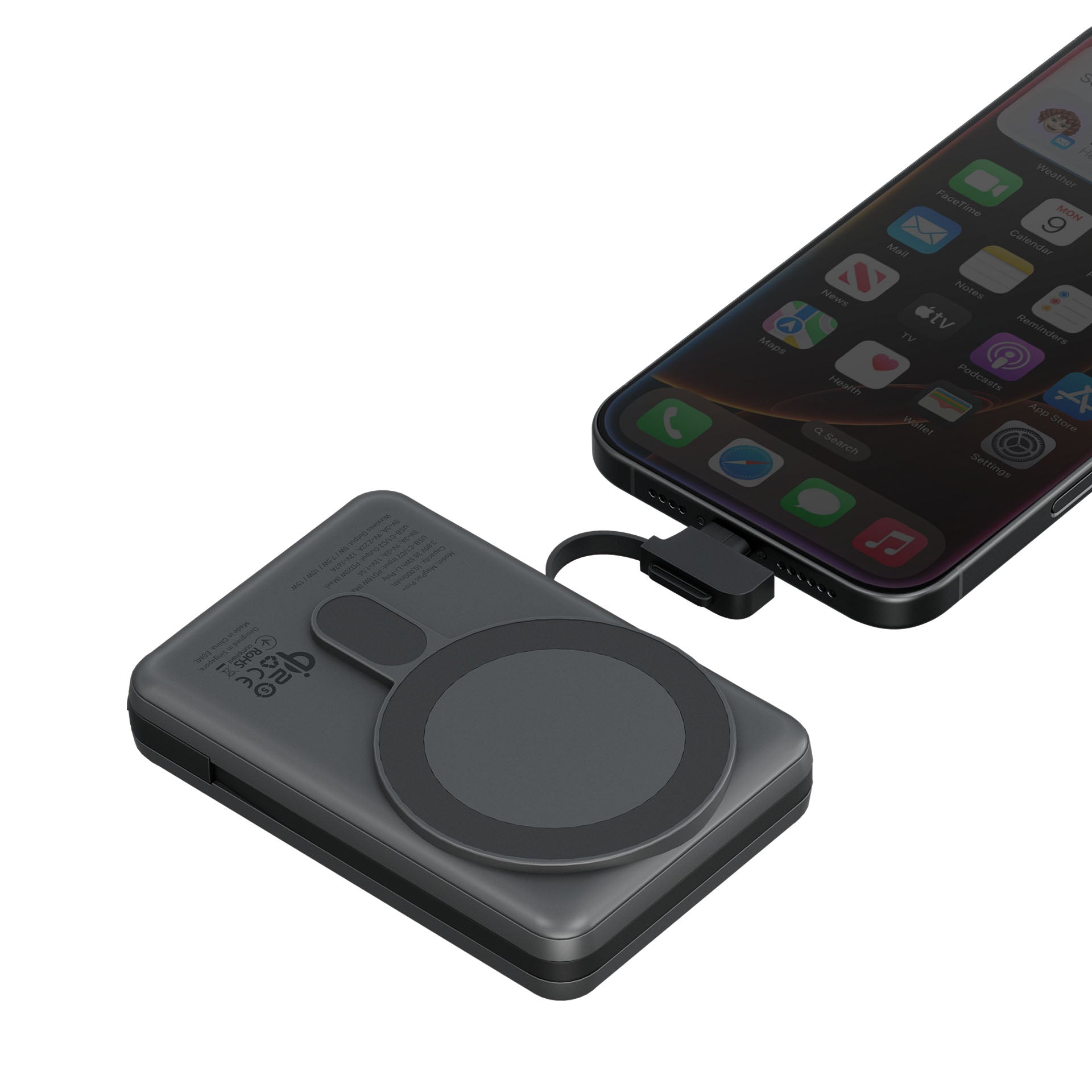 MagPac Pro+ 10000mAh Qi2 磁吸帶線行動電源