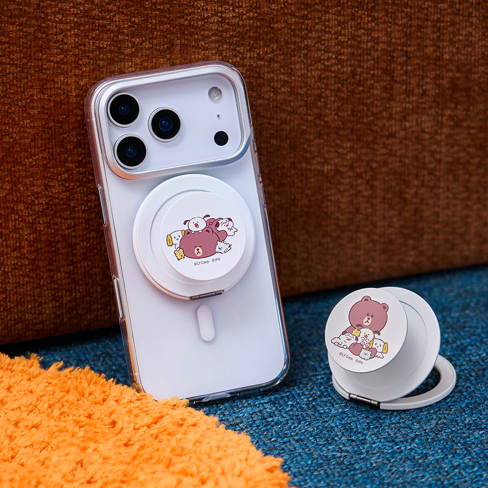 solide 索力得 LINE FRIENDS 正版授權鏡面磁吸支架/手機支架