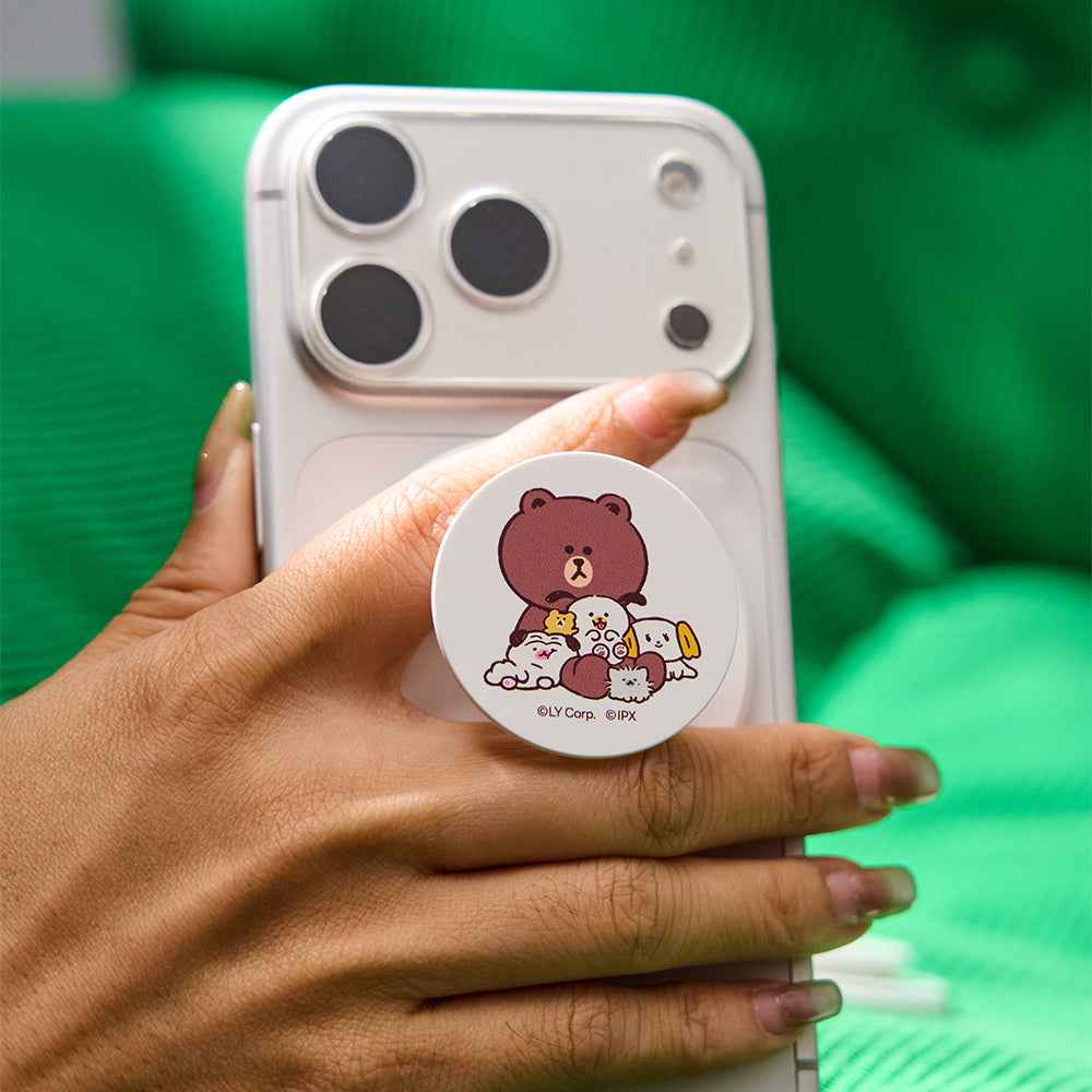 solide 索力得 LINE FRIENDS 正版授權鏡面磁吸支架/手機支架