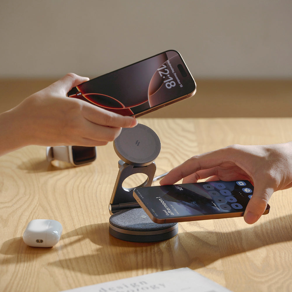 Mag 360 Qi2 雙15W三合一旅行磁吸無線充電座