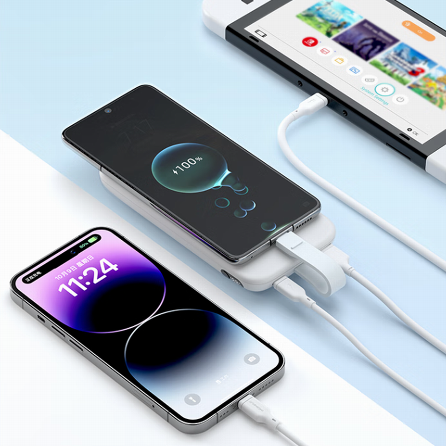 iPower 10000mAh 20W PD USB-C 帶線行動電源