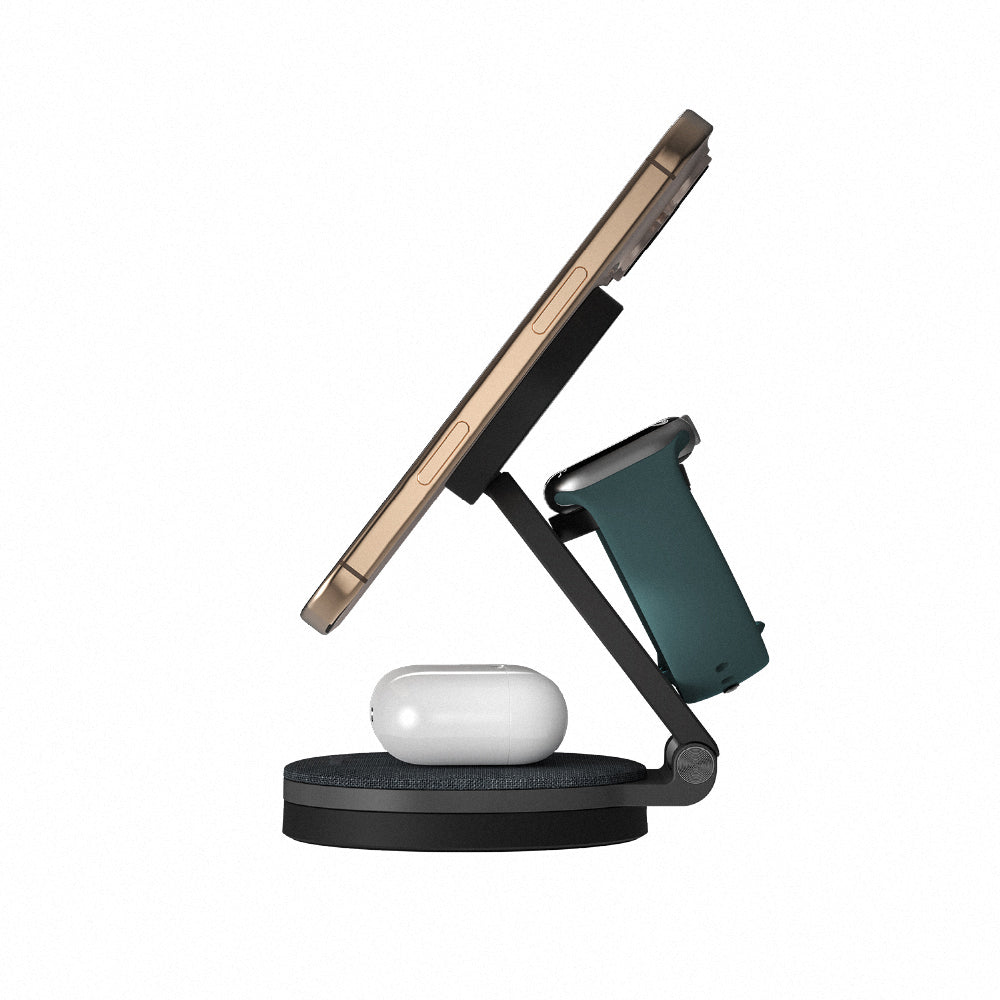 Mag 360 Qi2 雙15W三合一旅行磁吸無線充電座