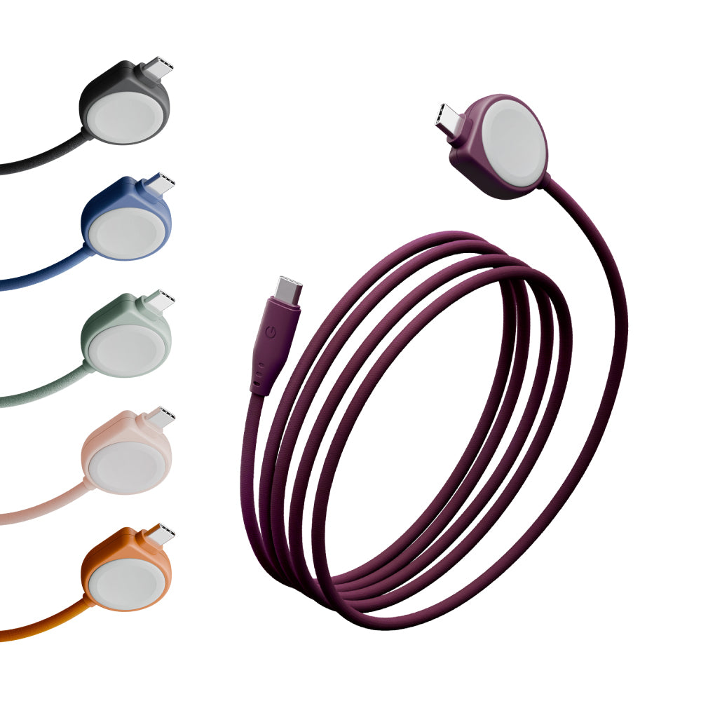 Flow Duo USB-C to USB-C+Apple Watch  二合一手錶充電線 1.5M