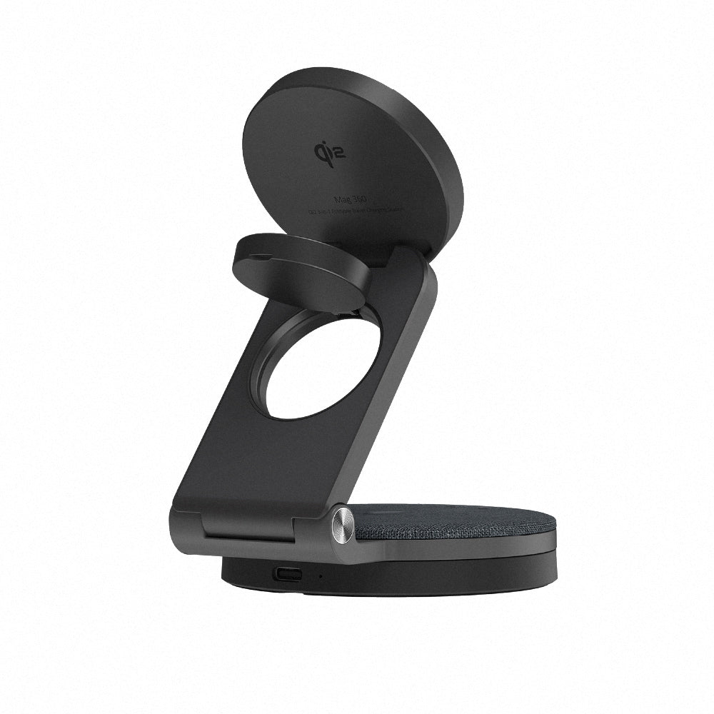 Mag 360 Qi2 雙15W三合一旅行磁吸無線充電座