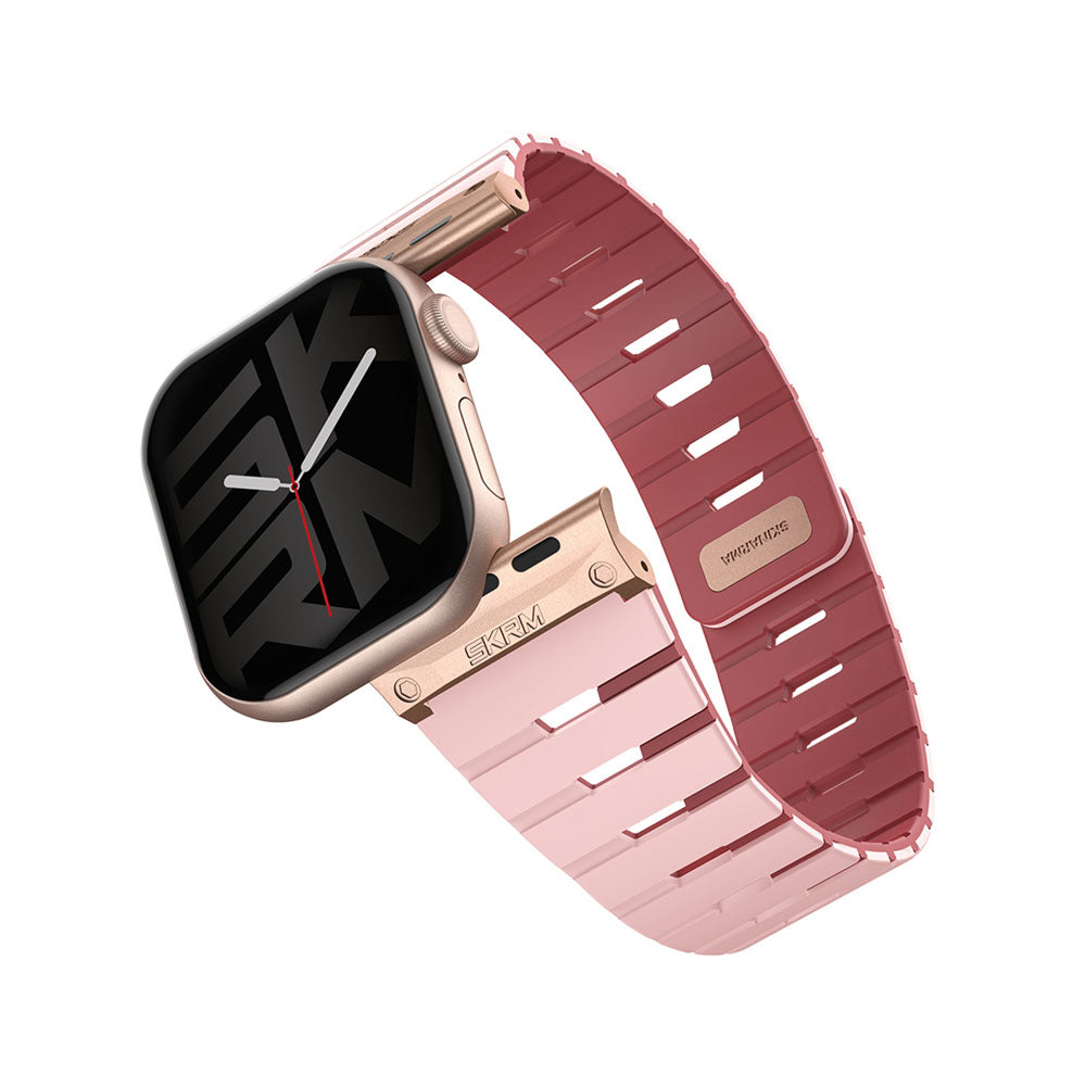 Gemini Apple Watch 雙色矽膠磁吸錶帶