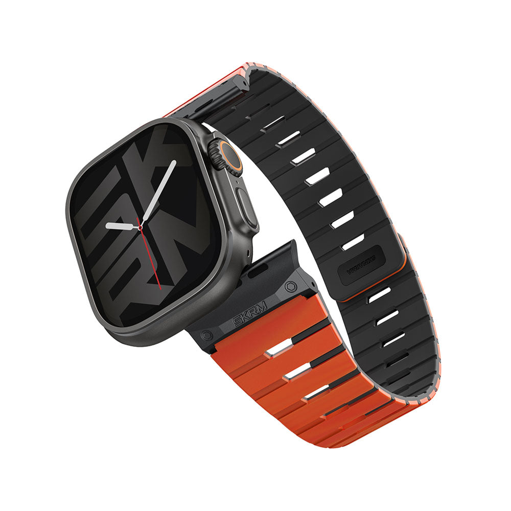 Gemini Apple Watch 雙色矽膠磁吸錶帶