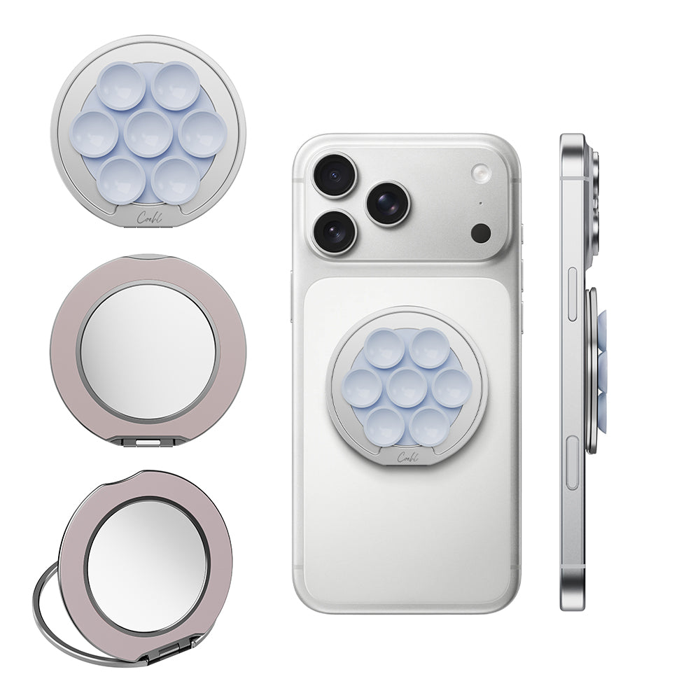 UNIQ 新加坡 Coehl Luna 吸盤帶鏡磁吸手機支架 藍色