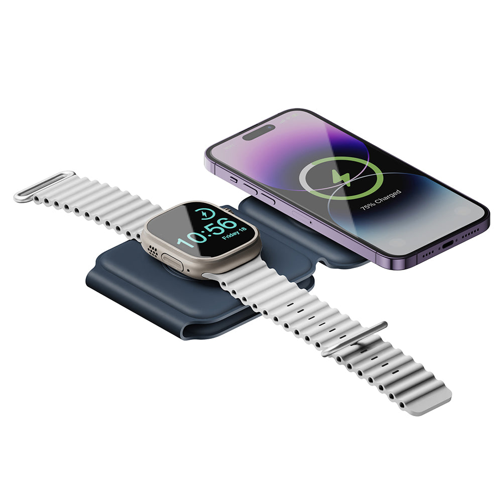 GoMag Trio Plus 三合一便攜式折疊磁吸無線充電座