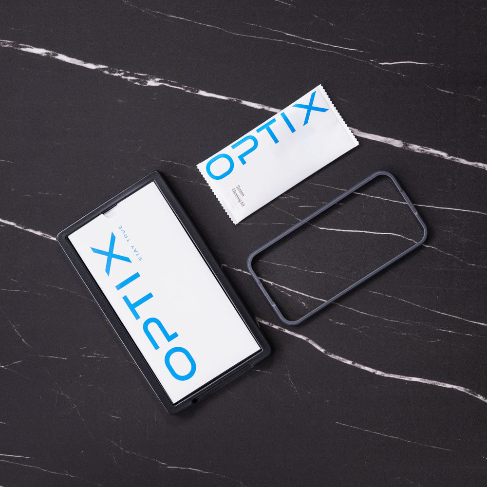 OPTIX 滿版高清透9H玻璃保護貼 黑邊透明 iPhone 15 系列