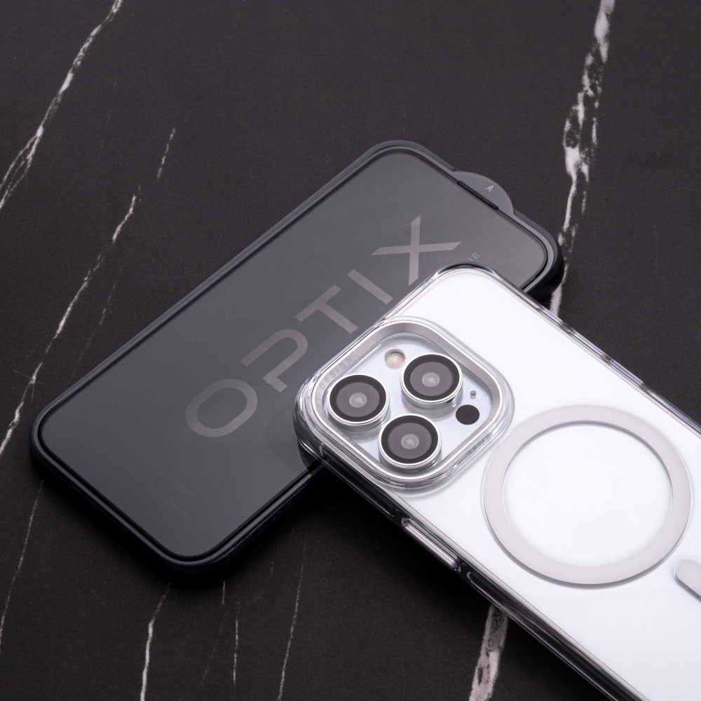 OPTIX 滿版高清透9H玻璃保護貼 黑邊透明 iPhone 15 系列