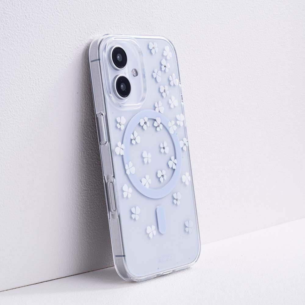 磁吸防摔手機殼 鑲鑽四葉草 iPhone 16 系列