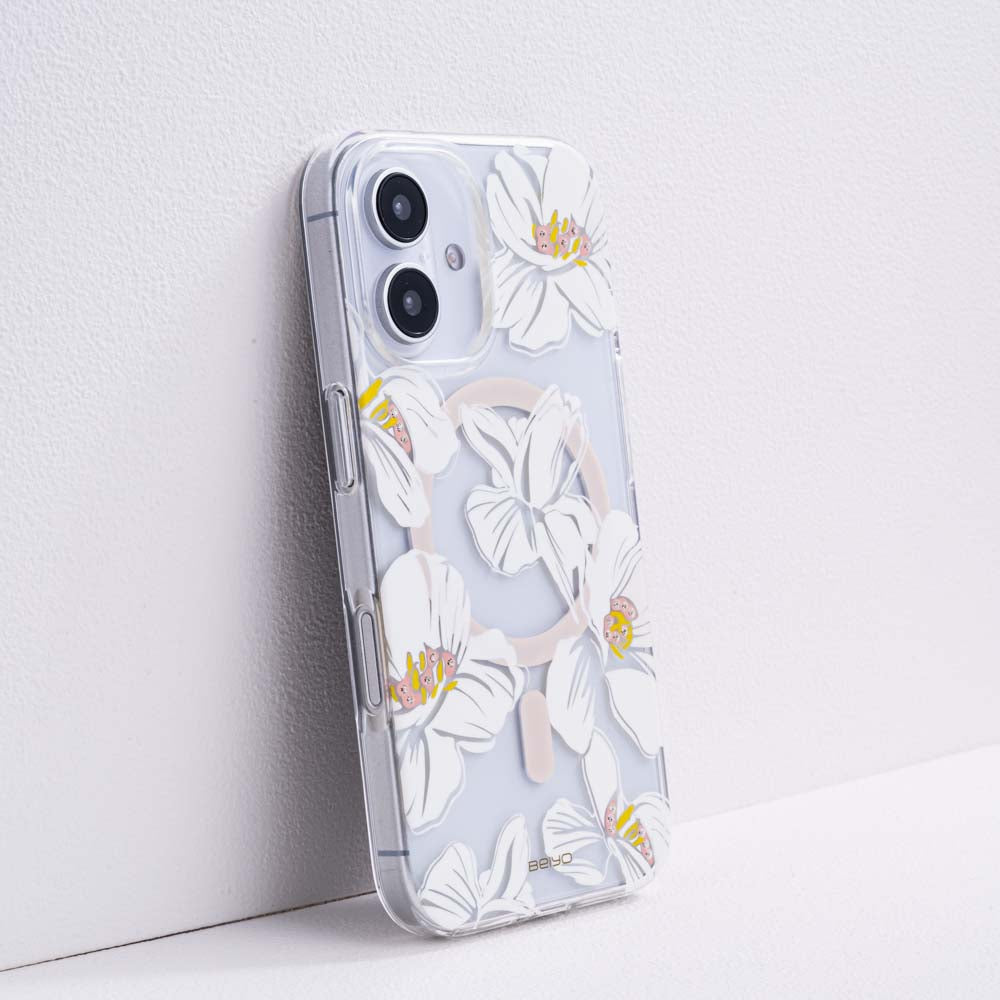磁吸防摔手機殼 鑲鑽山茶花 iPhone 16 系列