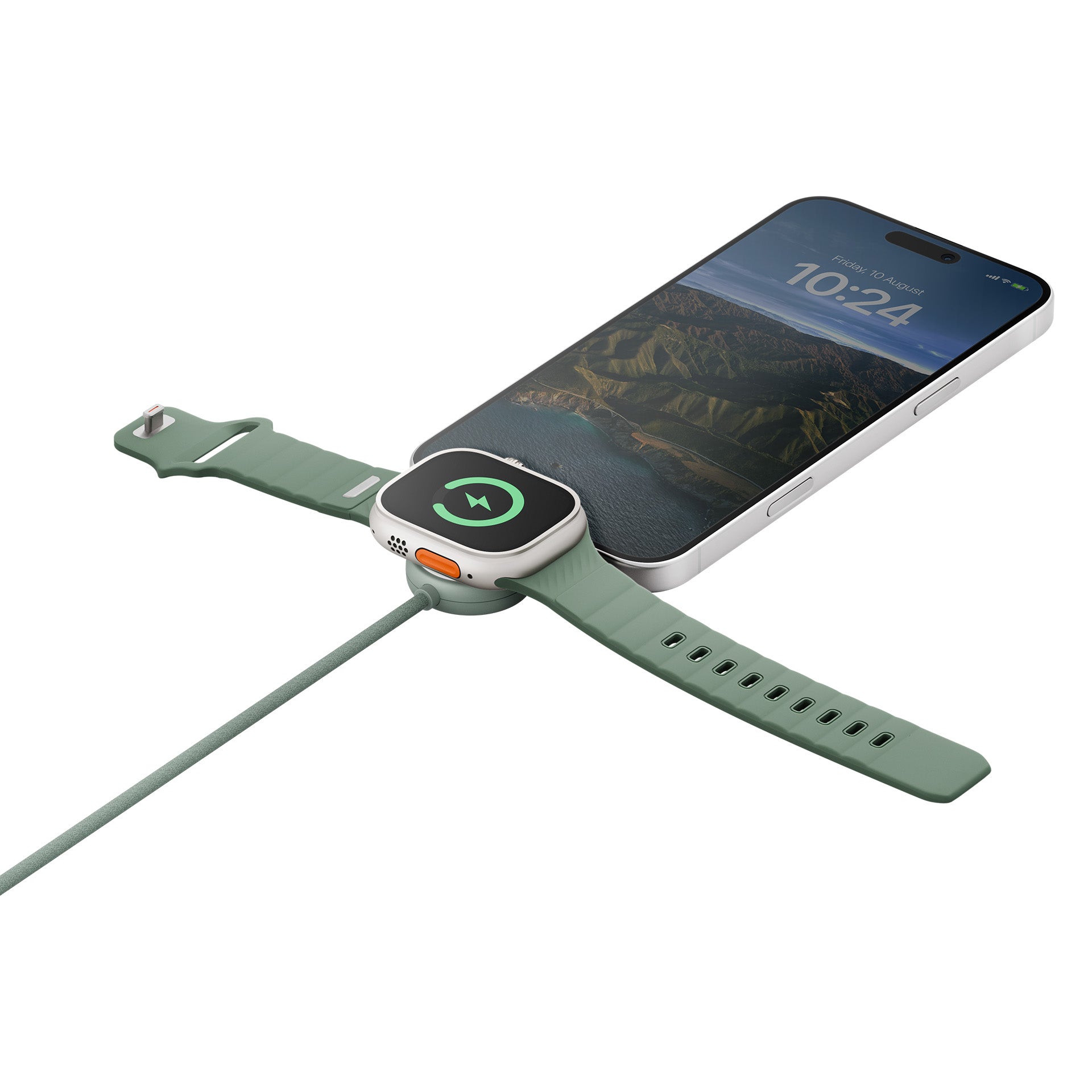 Flow Duo  USB-C to USB-C+Apple Watch  二合一手錶充電線 1.5M